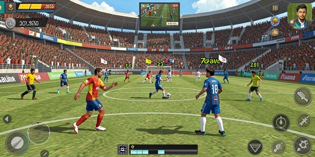 Pemandangan indah dari salah satu level petualangan.